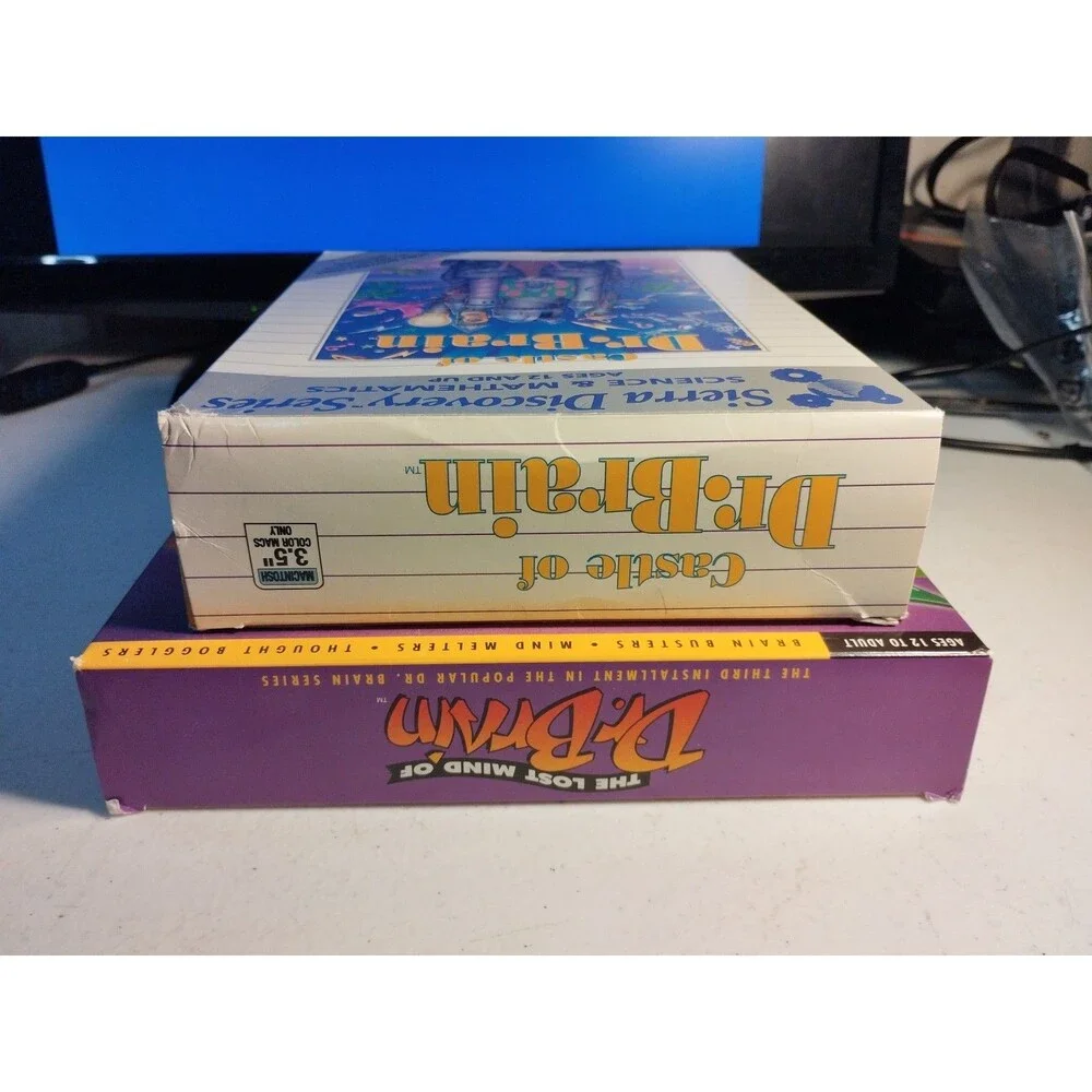 Sierra Castle of Dr Brain & Lost Mind Of Dr. Brain for Mac - Complete In Box